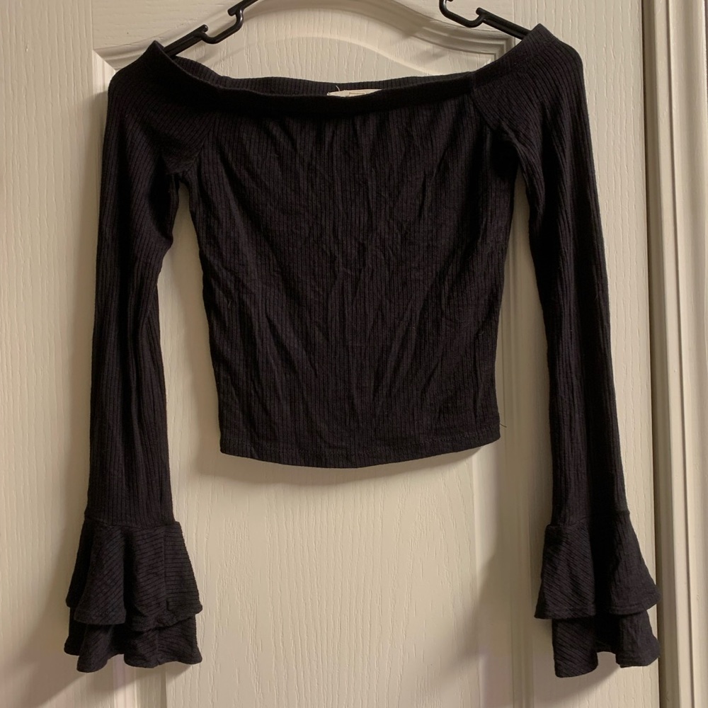 LA Hearts Bell Sleeve Crop Top